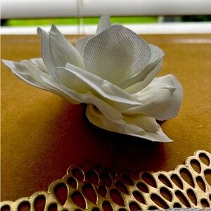 One handmade denim rose from Project Denim Rose by Shawn Marie’s Closet.